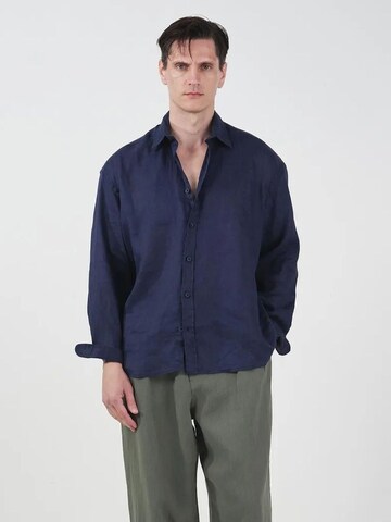 Giesto Regular fit Button Up Shirt in Blue: front