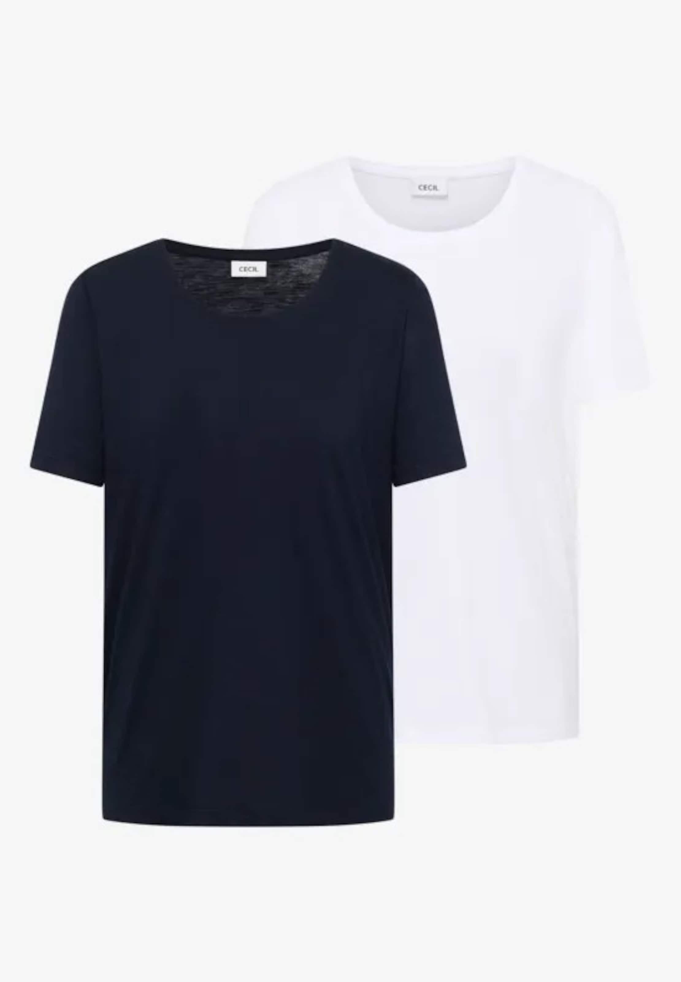 CECIL Basic T-shirt 2er Pack in Blau: Vorderseite