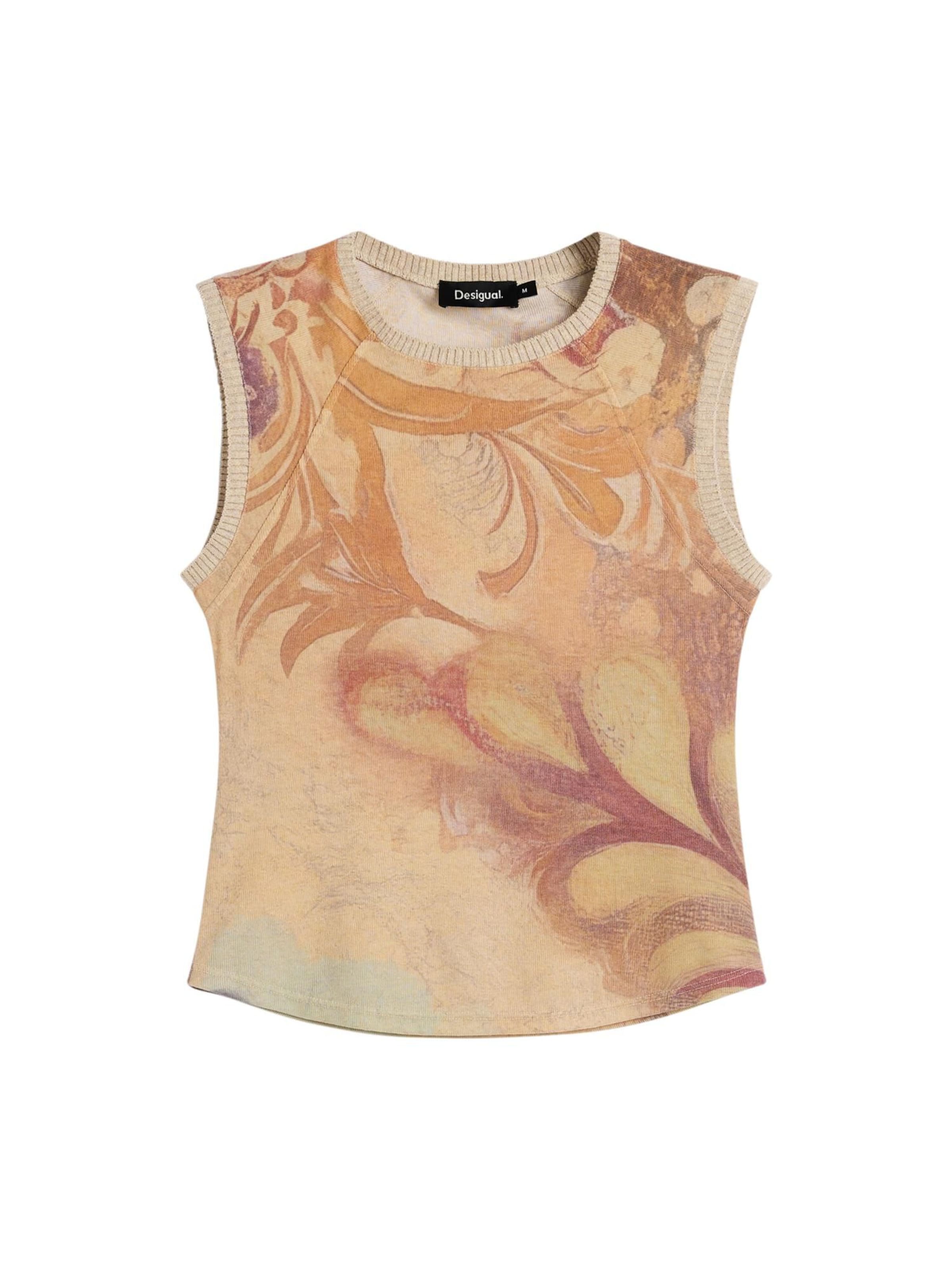 Desigual T-shirt i beige: framsida