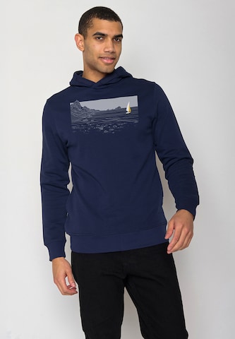 GREENBOMB Sweatshirt 'Nature Cliffsail' in Blauw: voorkant