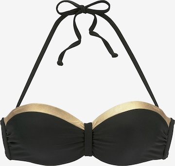 LASCANA - Bandeau Top de bikini 'Elodie' en negro: frente