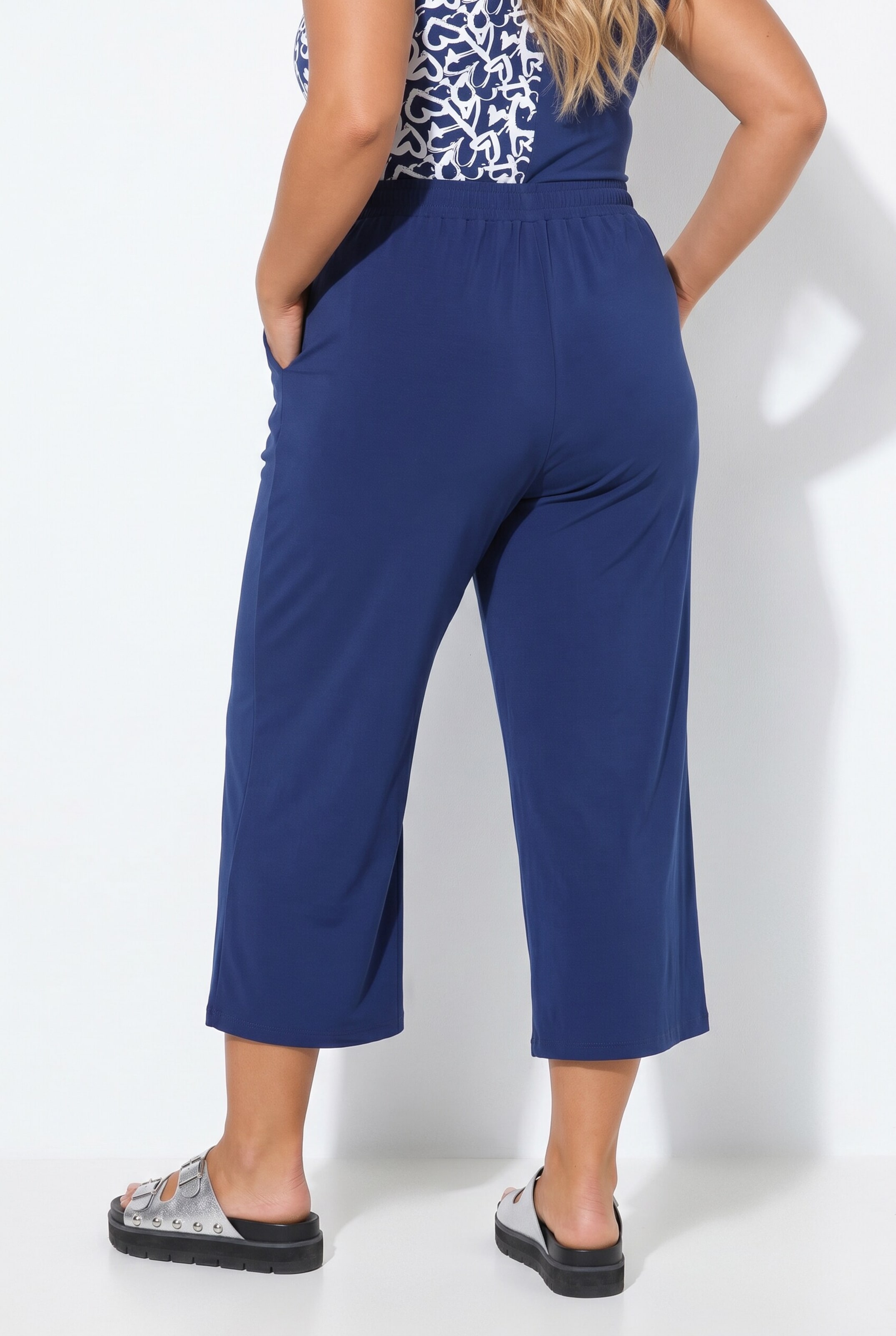 Angel of Style Wide leg Broek in Blauw