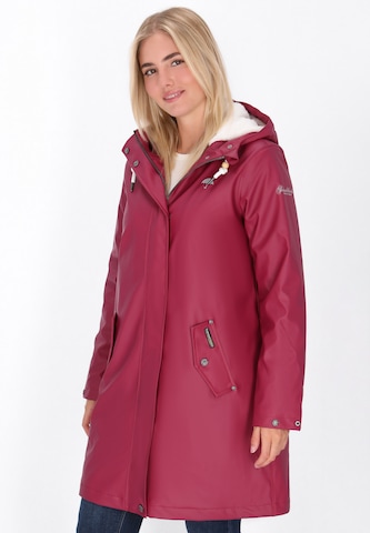 Manteau mi-saison Schmuddelwedda en rouge : devant
