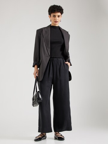 Wide leg Pantaloni di Marc O'Polo DENIM in nero