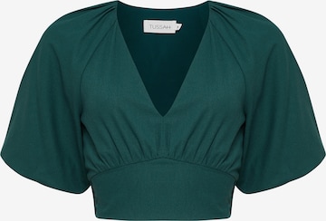 Tussah Shirt 'CHARLEE' in Groen: voorkant