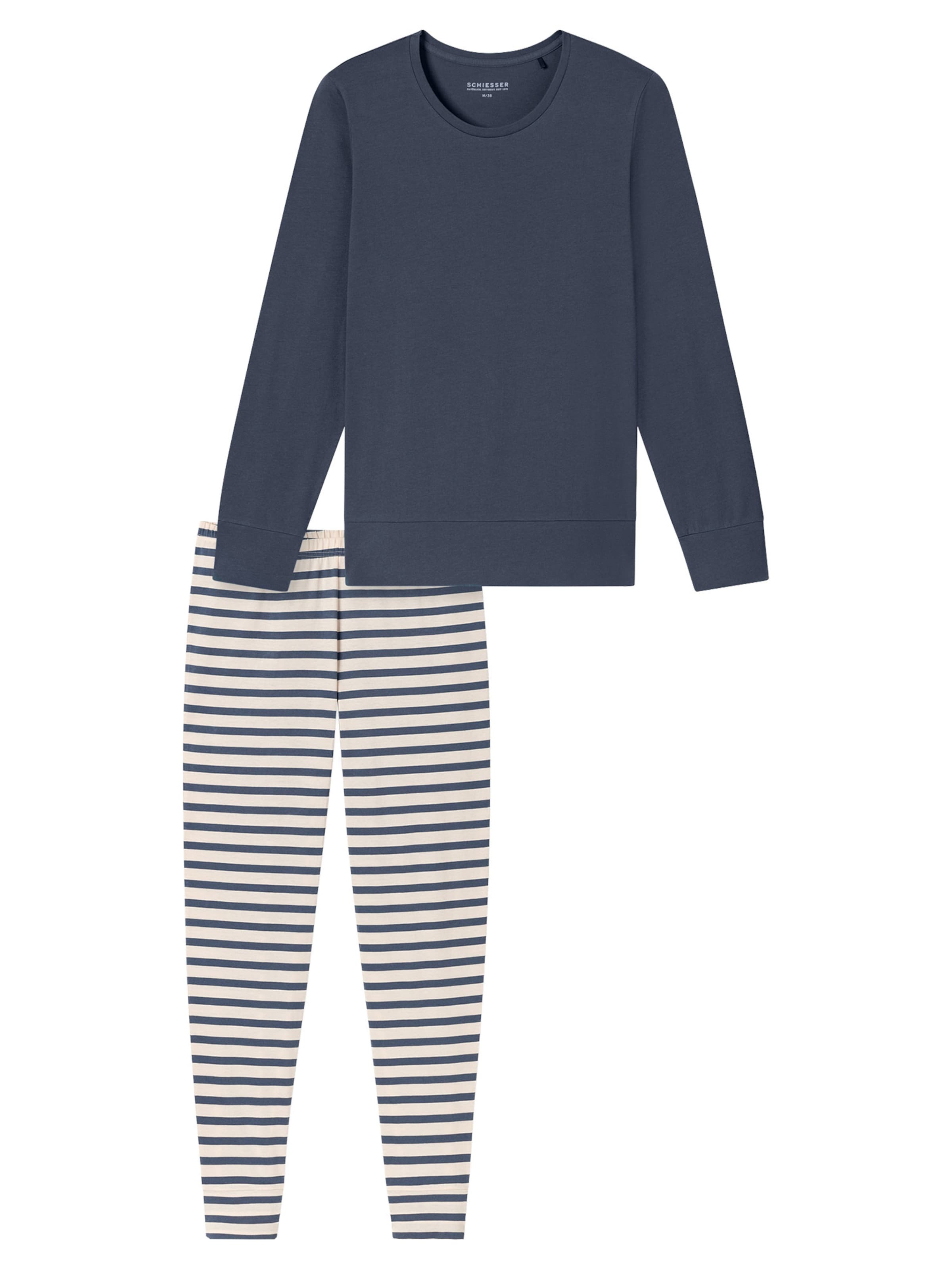 SCHIESSER Pyjama ' Casual Essentials ' in Blau: Vorderseite