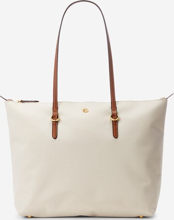 Lauren Ralph Lauren - Mala de ombro 'KEATON' em branco: frente