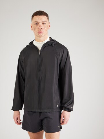 Champion Authentic Athletic Apparel Between-Season Jacket in Black: front