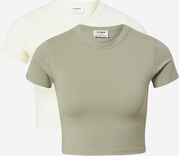 T-shirt Cotton On en beige : devant