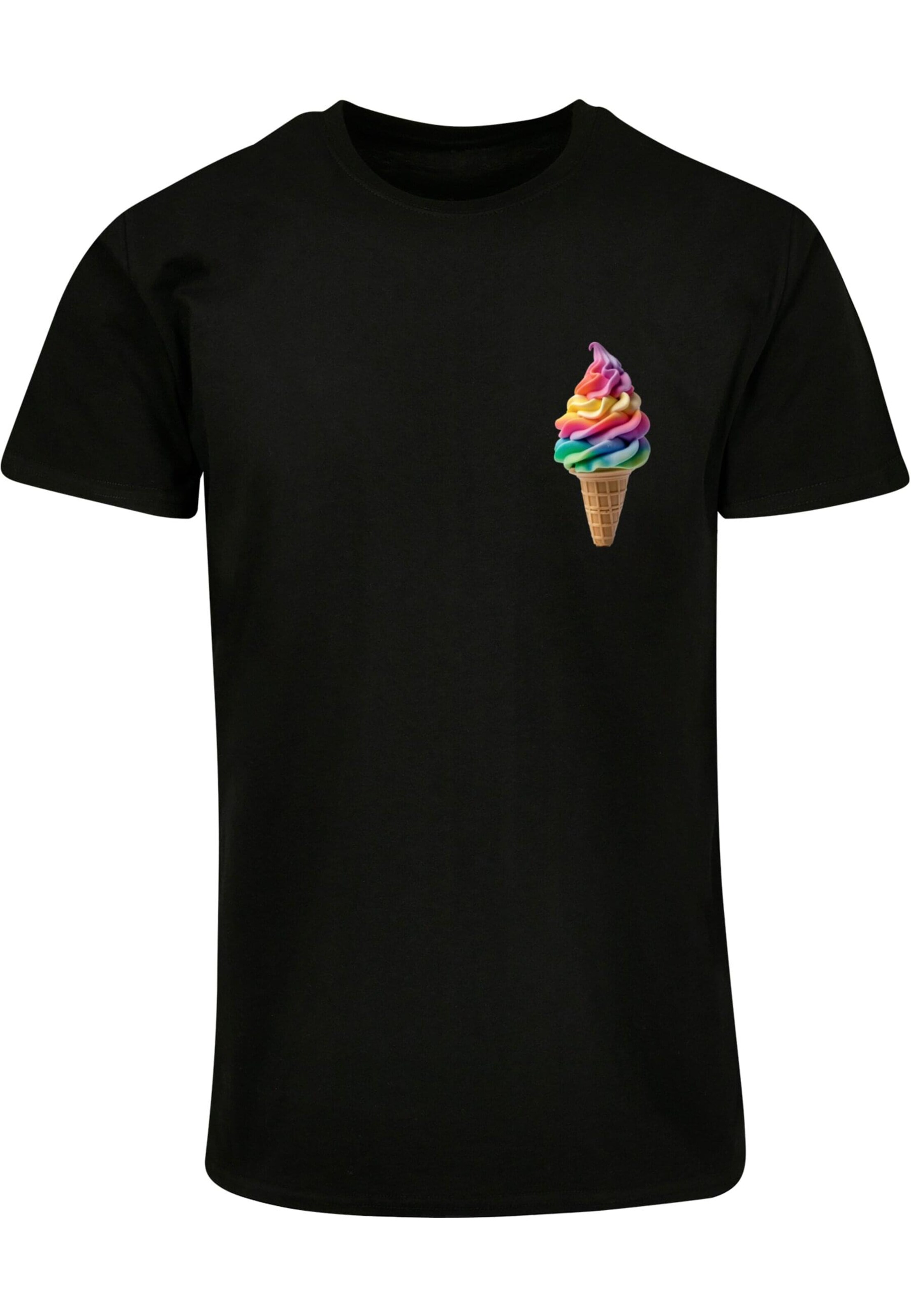 Merchcode T-Shirt 'Pride Scoops' in Schwarz: Vorderseite