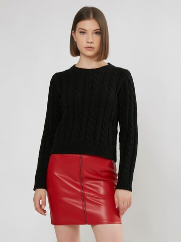 Influencer Sweater in Black: front