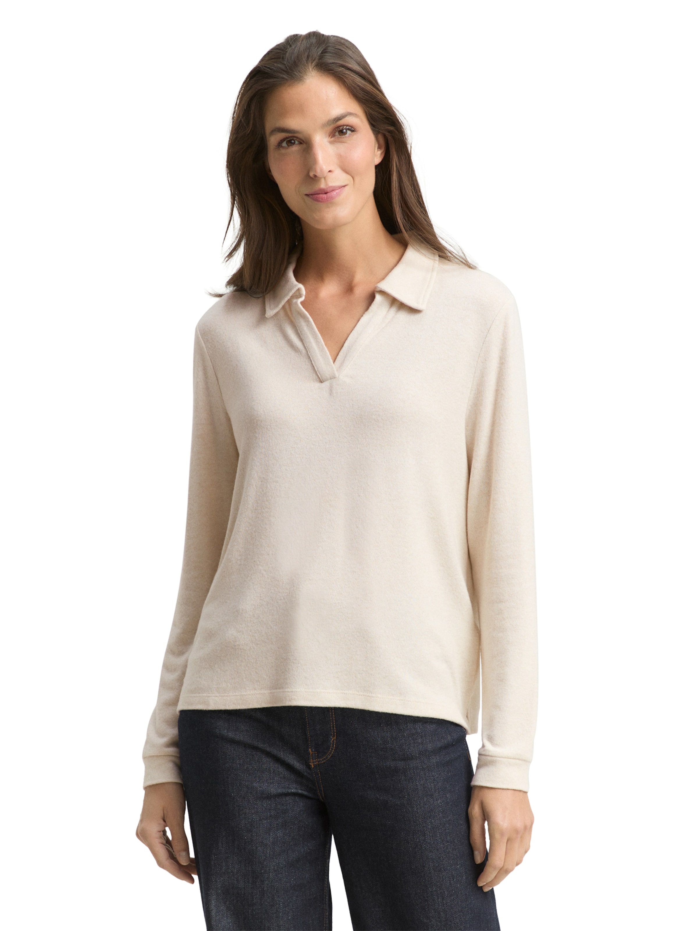 TOM TAILOR Футболка в Бежевый: спереди