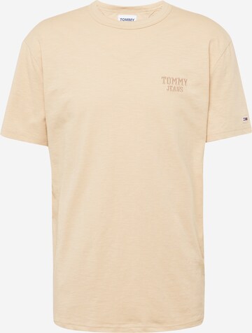 T-Shirt Tommy Jeans en beige : devant