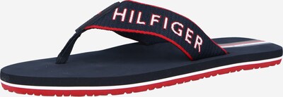 TOMMY HILFIGER Zehentrenner in nachtblau / rot / weiß, Produktansicht