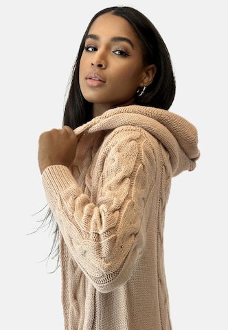 Elara Gebreide mantel in Beige