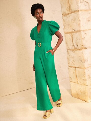 Combinaison love & roses en vert