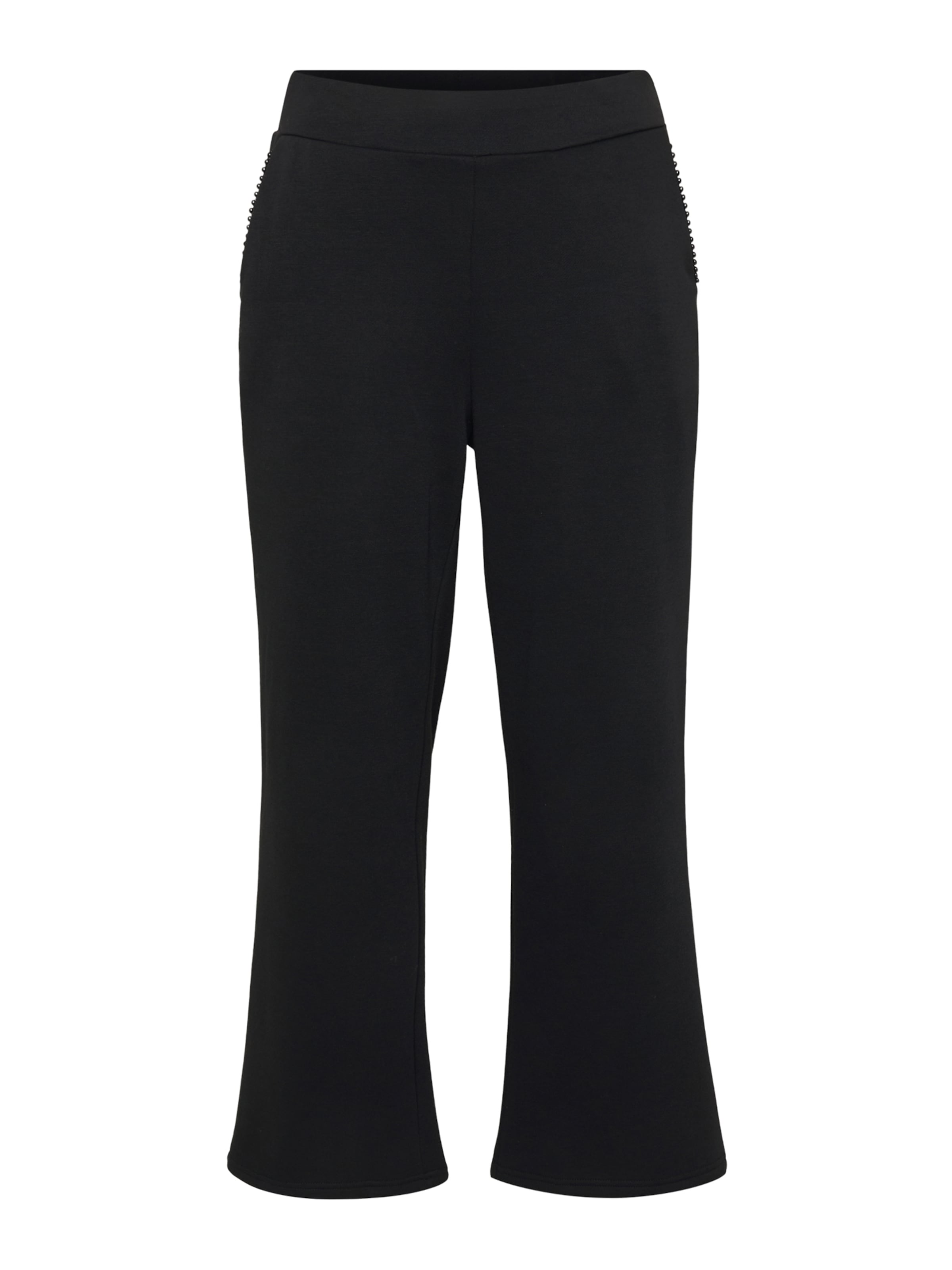 Vero Moda Curve Wide leg Broek &#x27;VMCDAISY&#x27; in Zwart: voorkant