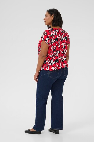 KAFFE CURVE Blouse 'KCAmi' in Red