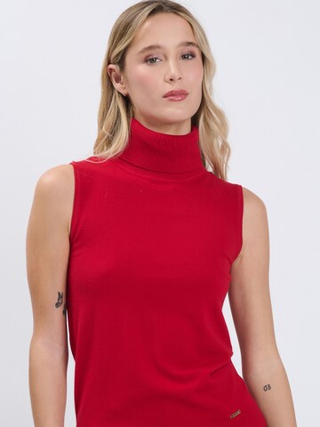 Influencer Knitted Top in Red