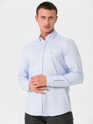 Slim fit Cămașă de la By Diess Collection pe albastru