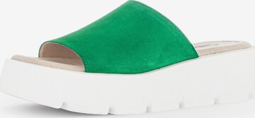 GABOR Mules in Green: front