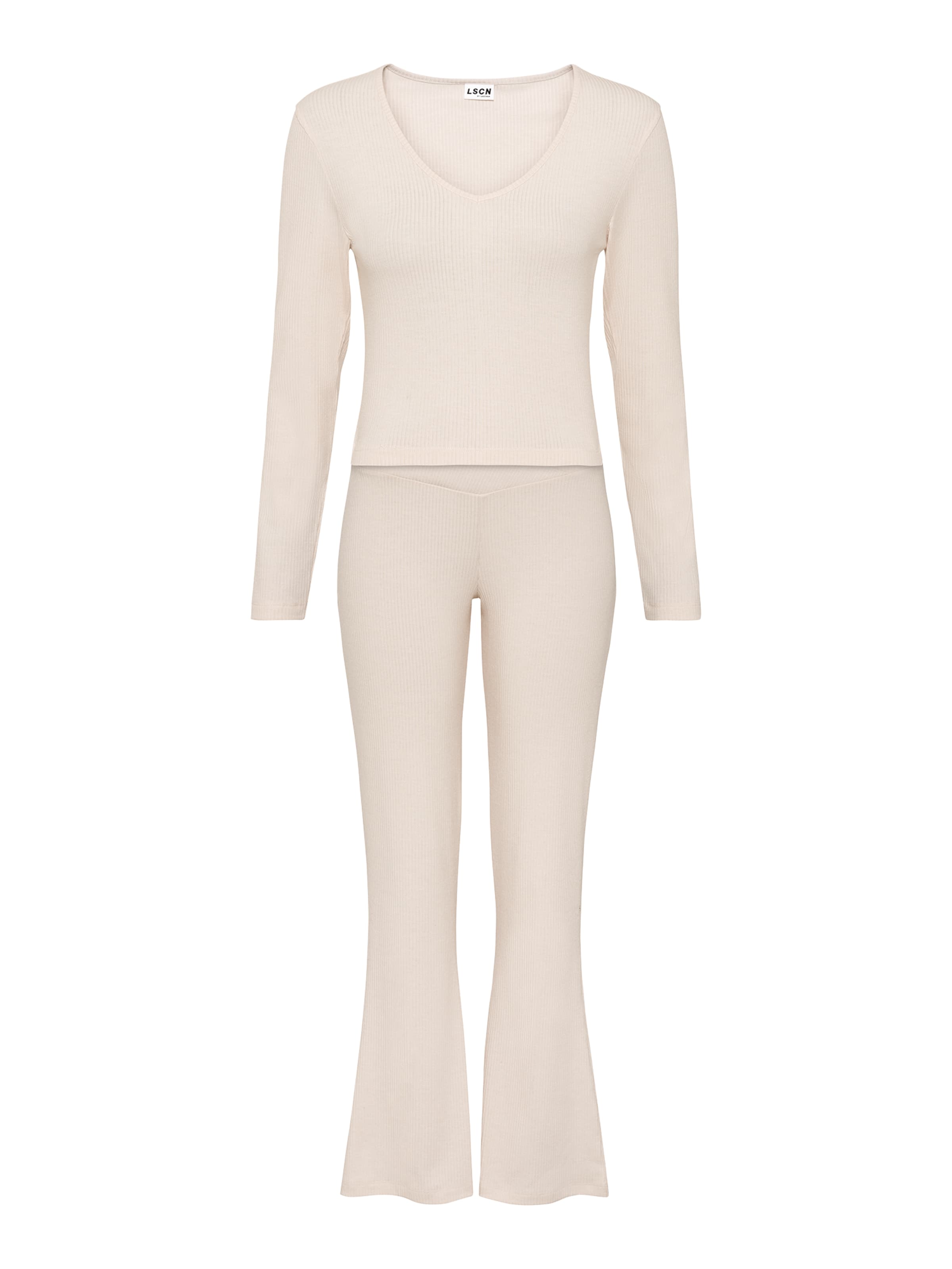 LSCN by LASCANA Πιτζάμα σε μπεζ: μπροστά