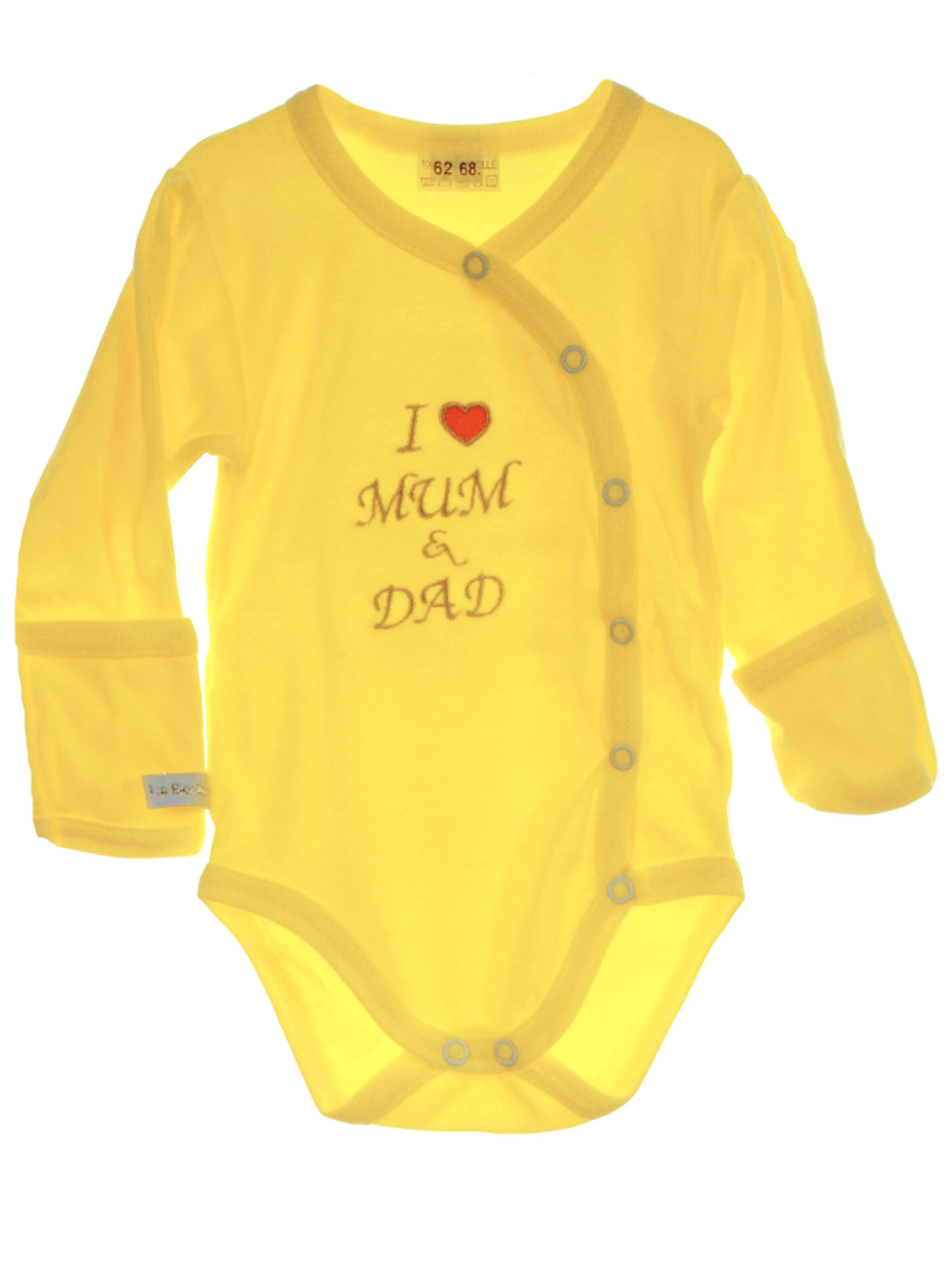 La Bortini Strampler/Body‌‌‌‌‌‌‌ in Gelb: Vorderseite