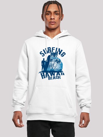 Sweat-shirt 'Hawaii Surf Beach Summer' F4NT4STIC en blanc : devant