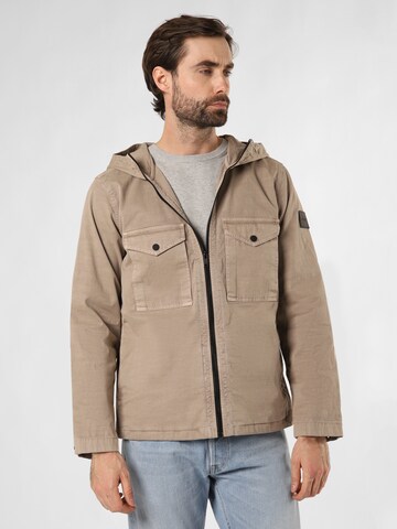 BOSS Between-Season Jacket 'Loghy' in Beige: front