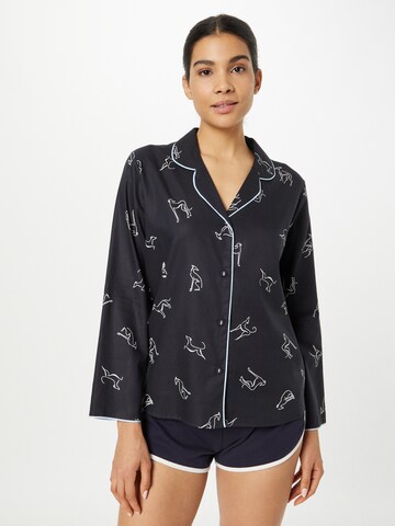 Cyberjammies Pajama Shirt 'Beth' in Black: front