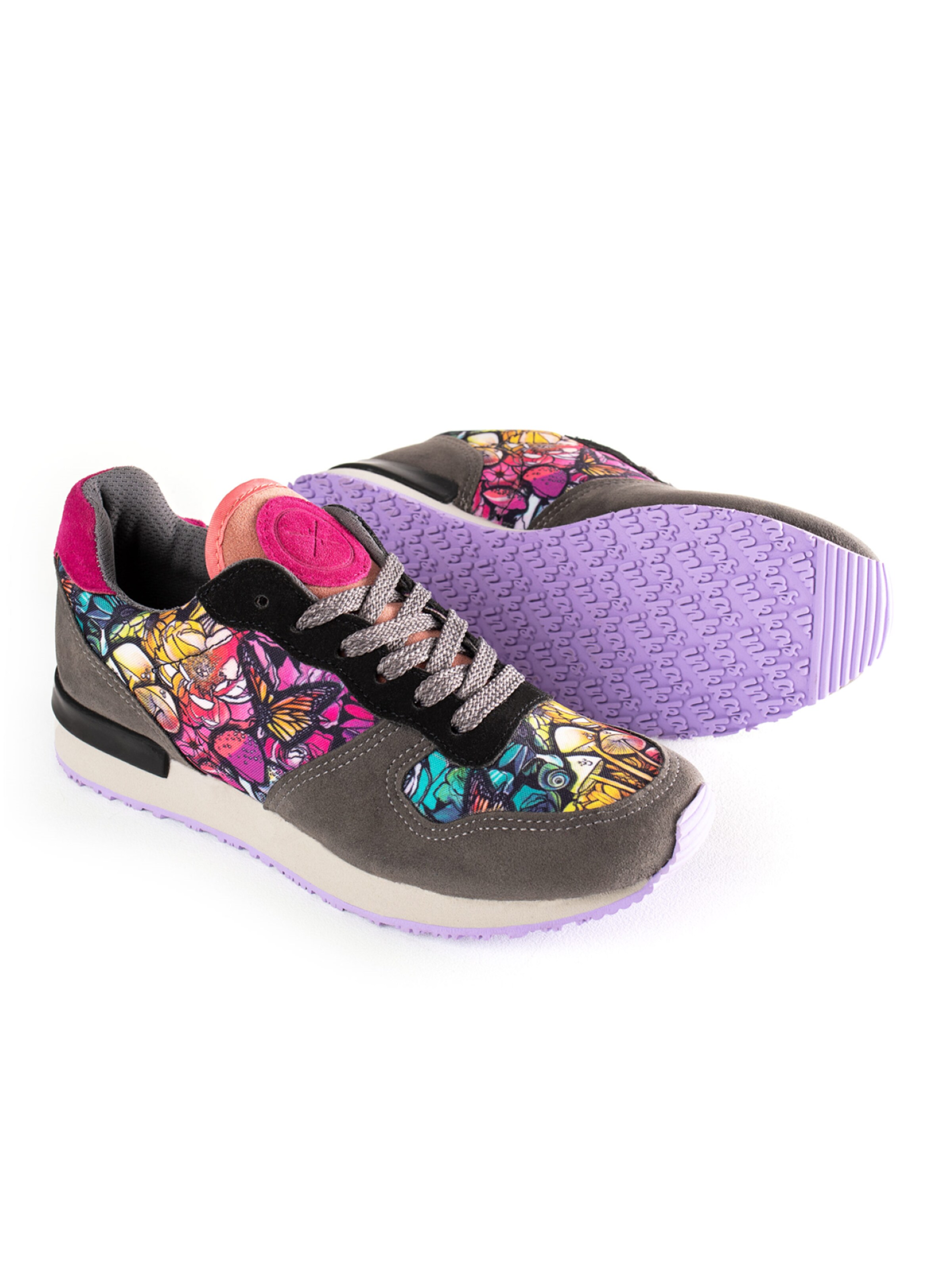 inkkas Sneaker low 'Inkkas Chanterelle Vegan Sneaker – Veganer Damen-Sneaker mit Pilz-Print'‌‌‌‌‌ in Mischfarben