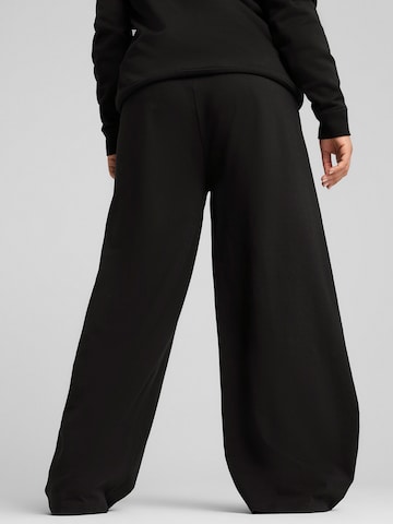 PUMA Wide leg Sports trousers 'ESS No. 1' in Black