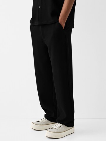 Bershka Loosefit Hose in Schwarz