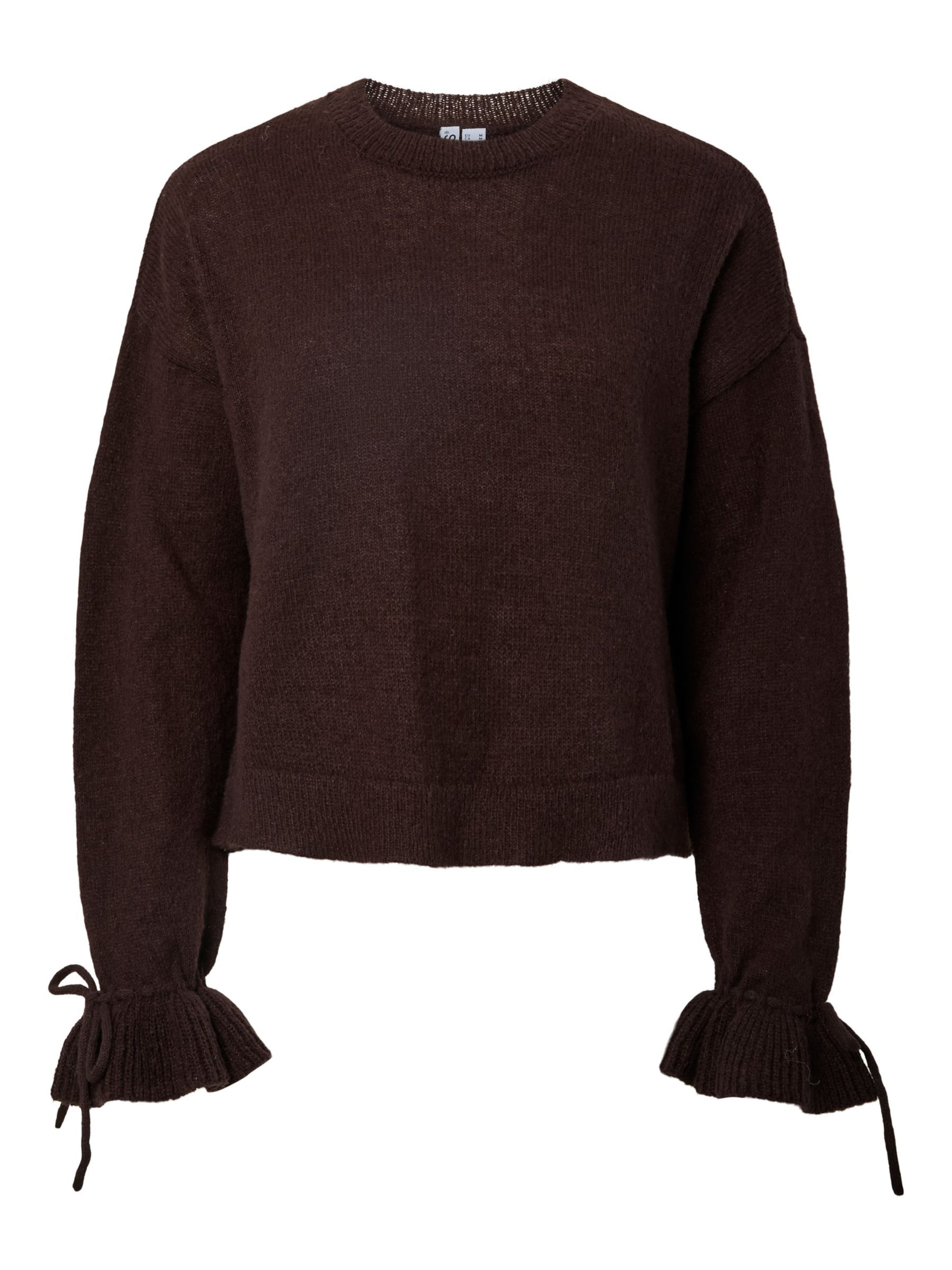 PIECES Sweater 'PCFie' in Brown: front