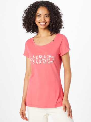 Ragwear Тениска 'FLORAH' в розово: отпред