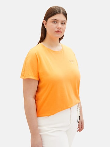 Tom Tailor Women + T-shirt i orange