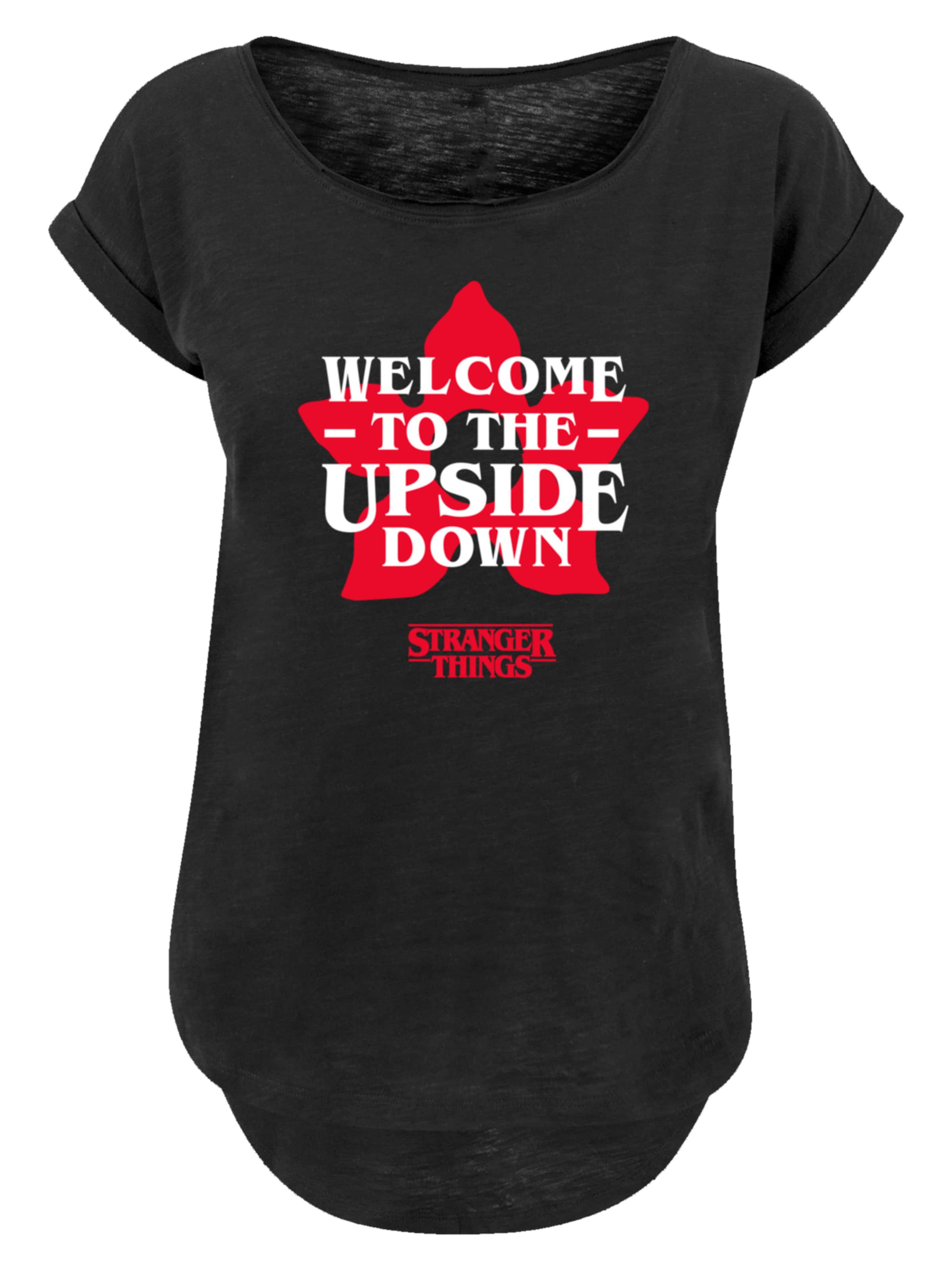 F4NT4STIC T-Shirt 'Stranger Things Upside Down Dreams Netflix TV Series' in Schwarz: Vorderseite