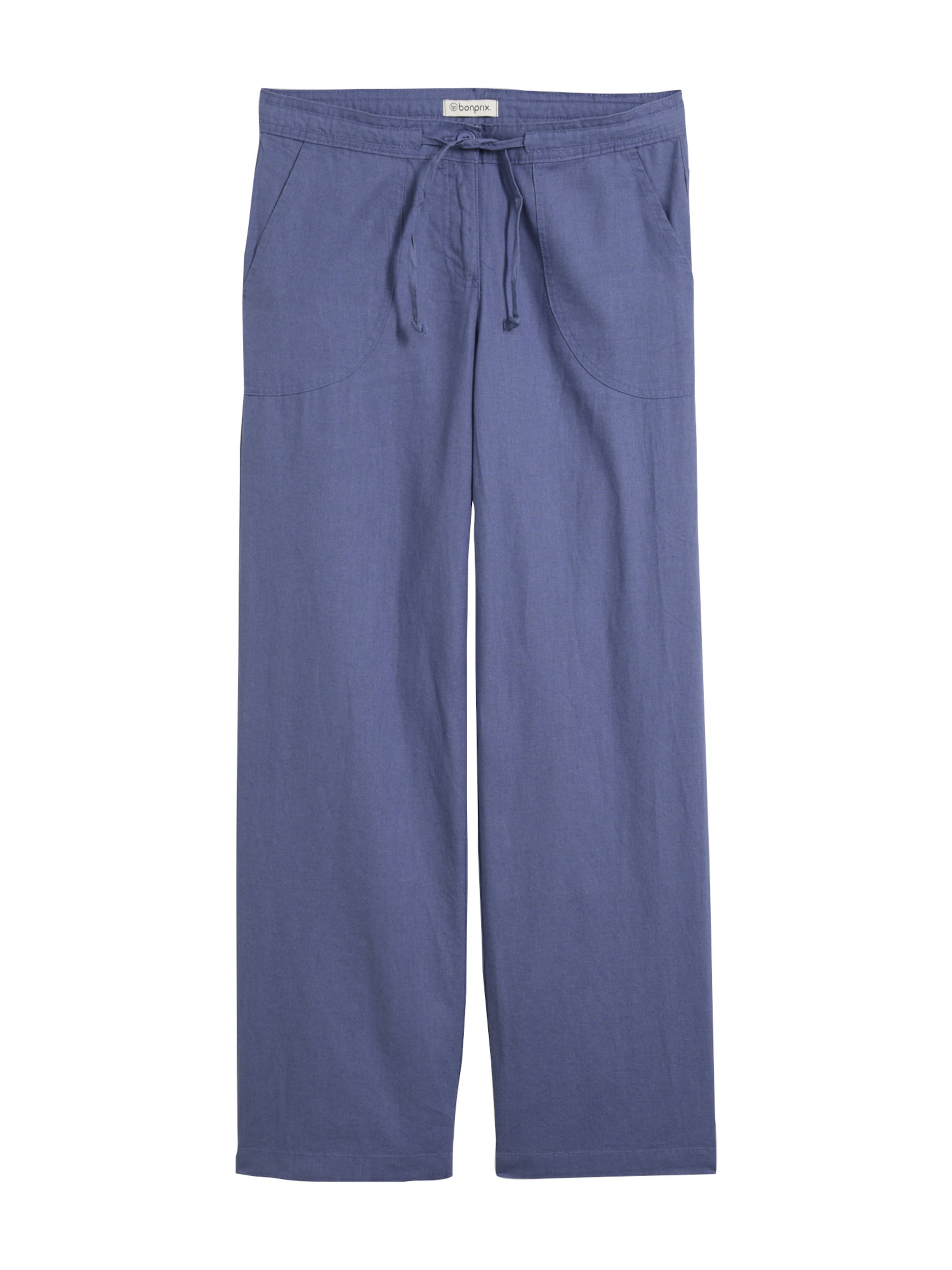 bonprix Wide leg Broek in Blauw: voorkant