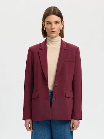 Blazer SELECTED en rouge : devant