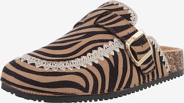 Ital-Design Mules in Brown: front