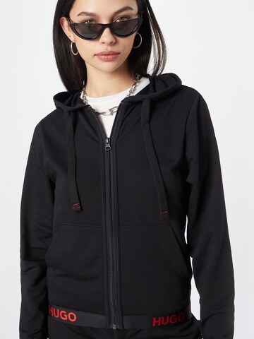 HUGO Zip-Up Hoodie in Black