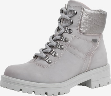 JANA Lace-Up Ankle Boots in Grey: front