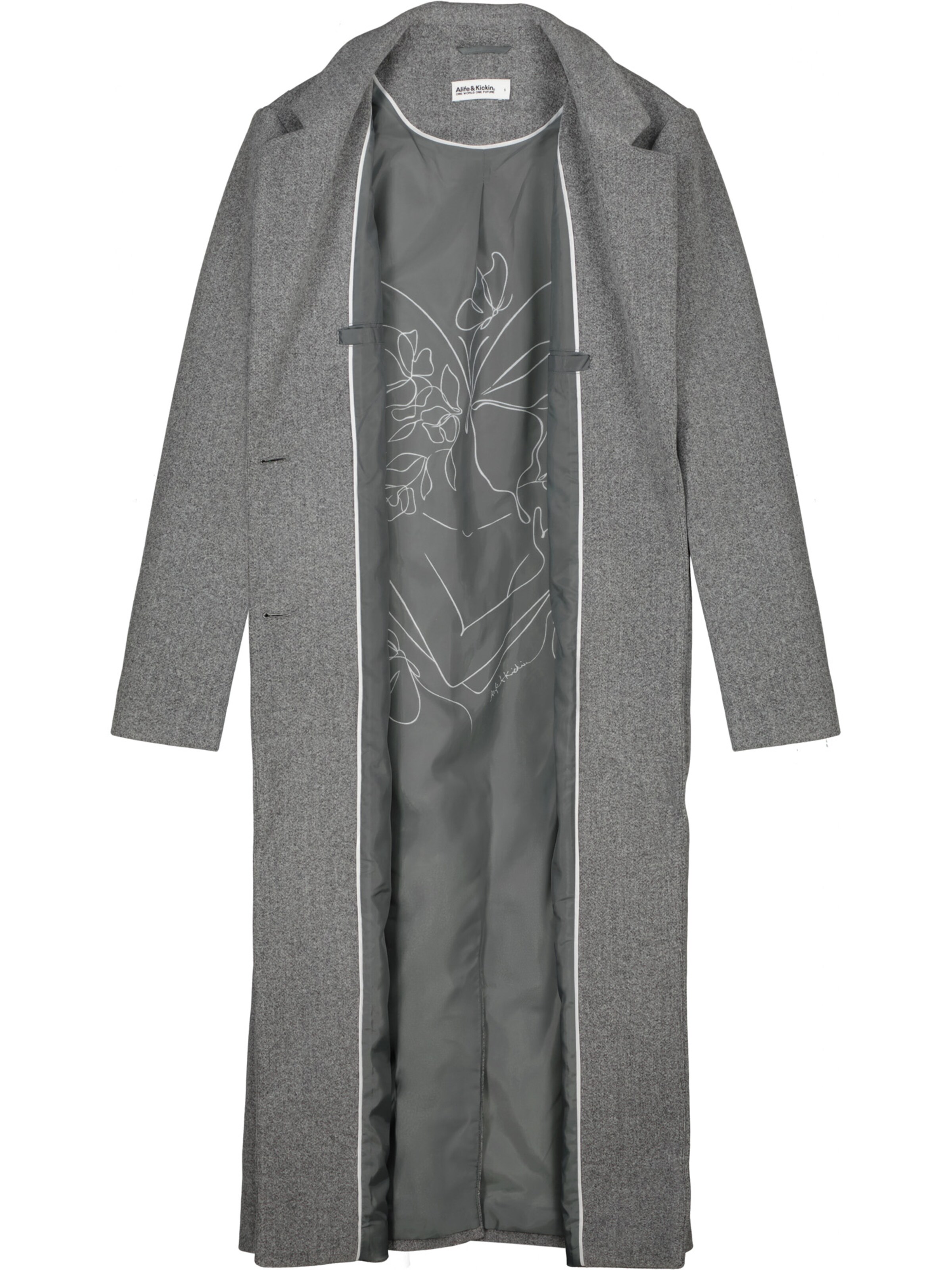 alife & kickin Between-Seasons Coat 'Dierdre' in Grey