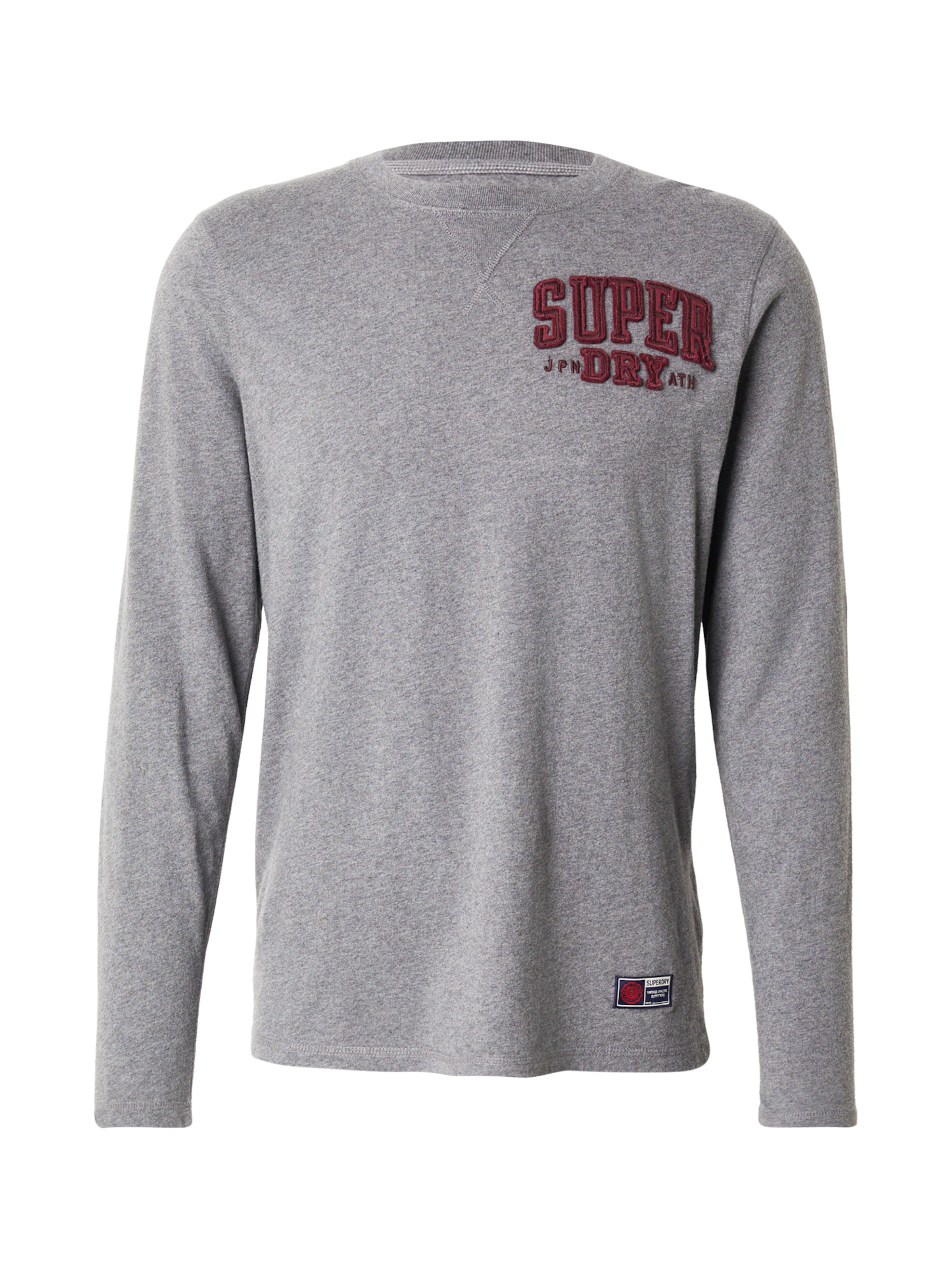 Superdry & Co T-Shirt 'Vintage Athletic' en gris chiné / bordeaux, Vue avec produit