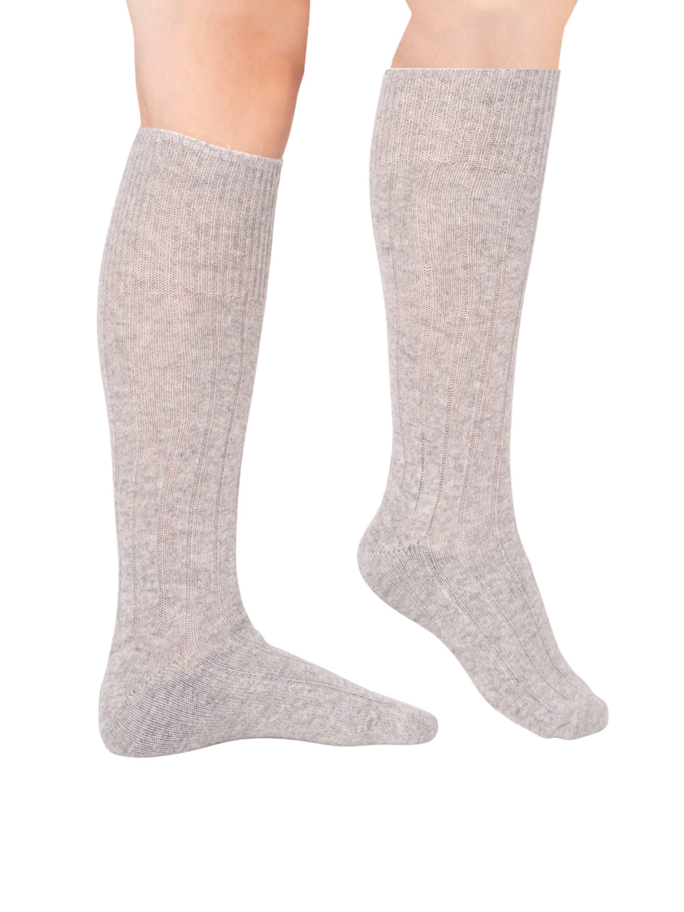 HomeOfSocks Knee High Socks 'HOSK494' in Grey: front