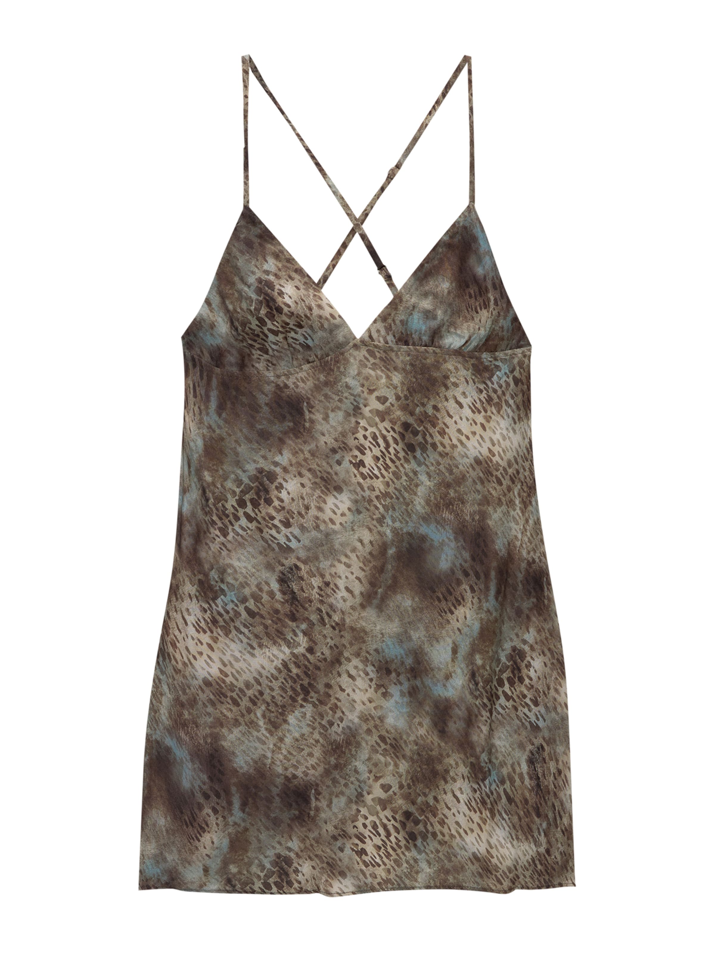 Abito estivo Pull&Bear di colore beige / blu chiaro / marrone / marrone scuro, Visualizzazione prodotti