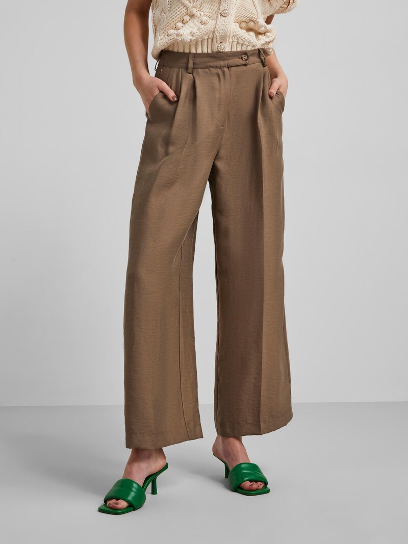 Women Clothing Y.A.S Pleat-front pants Sand