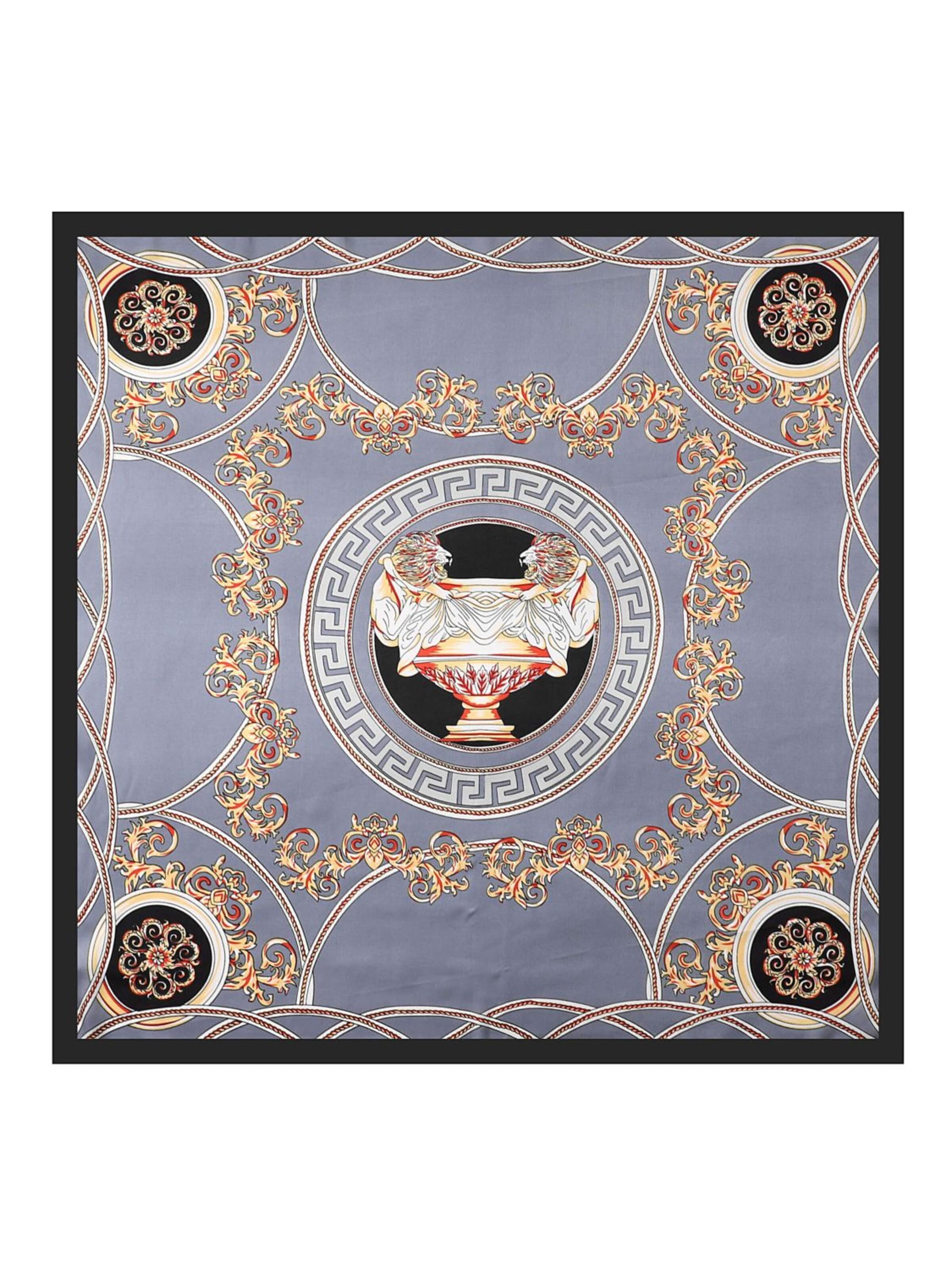 19V69 ITALIA Scarf 'Carré de Soie VKING' i 70x70 cm i grå, Produktvy