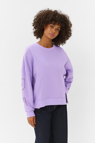 CULTURE - Sweatshirt 'Angela Charlie' em roxo: frente