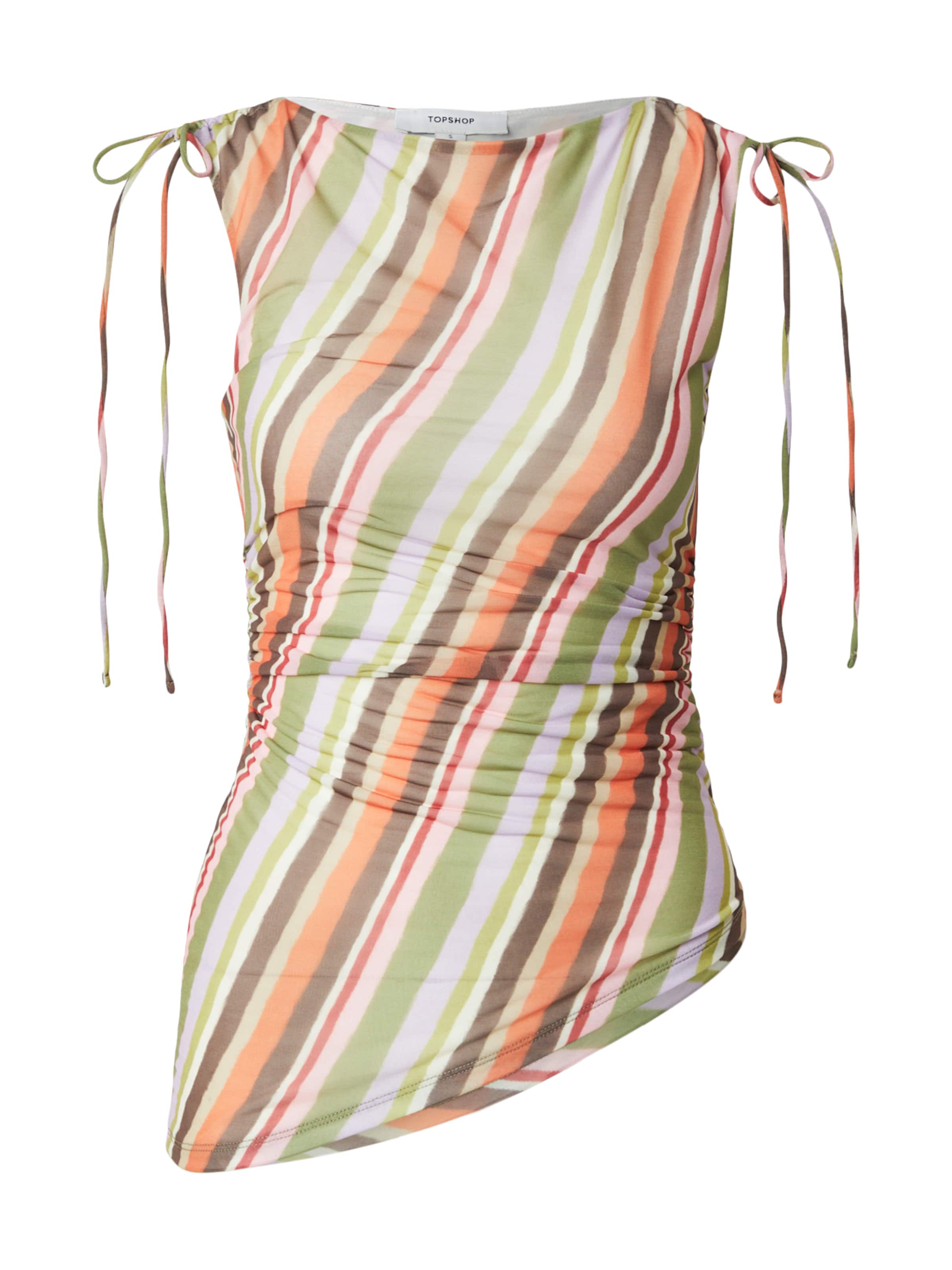 TOPSHOP Top 'MOA' in XS in Kiwi / Lilac / Orange / Pastel pink, Item view